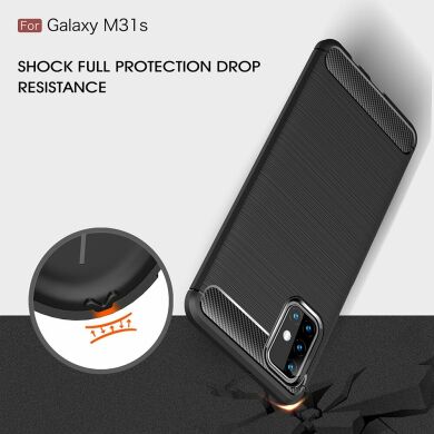 Захисний чохол UniCase Carbon для Samsung Galaxy M31s (M317) - Red