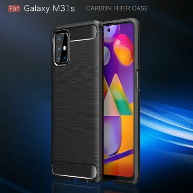 Захисний чохол UniCase Carbon для Samsung Galaxy M31s (M317) - Black