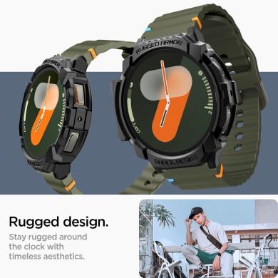 Защитный чехол Spigen (SGP) Rugged Armor (FW) для Samsung Galaxy Watch 7 (44mm) - Matte Black