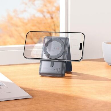 Внешний аккумулятор с кардхолдером-подставкой HOCO Q46 Title PD20W (5000mAh) - Silver Gray