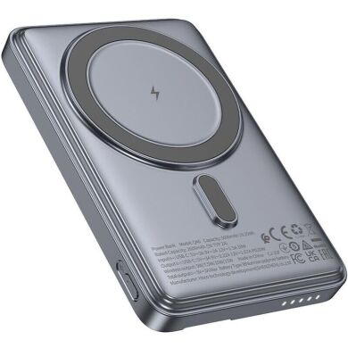 Внешний аккумулятор с кардхолдером-подставкой HOCO Q46 Title PD20W (5000mAh) - Silver Gray