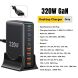 Сетевое зарядное устройство ESSAGER Engine 320W (4Type-C + 4USB) EZC320W-QJB0G-Z - Black. Фото 4 из 11
