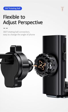 Автомобильный держатель USAMS US-ZJ058 Retractable Gravity - Black
