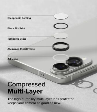 Захисне скло Ringke Camera Lens Frame Glass для Samsung Galaxy S25 Edge (S937) 8800293854517 - Black
