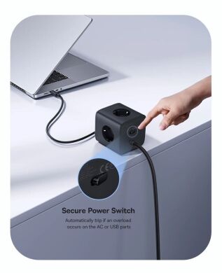 Сетевое зарядное устройство Baseus EnerFill FA11 3AC + 1U + 2C (67W) E00082100123-00 - Black