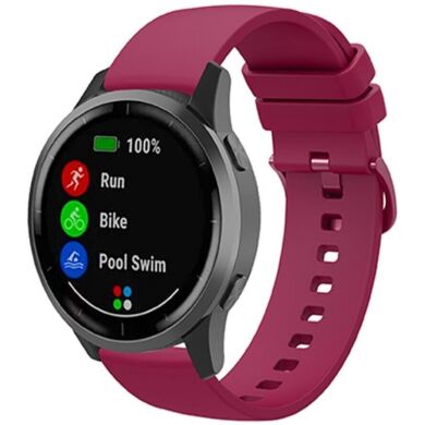 Ремінець Deexe Soft Silicone для годинників з шириною кріплення 18 мм - Fuchsia