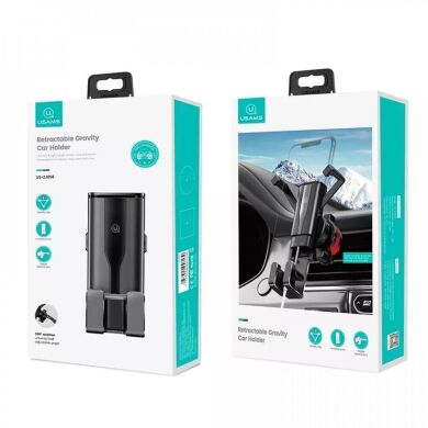Автомобильный держатель USAMS US-ZJ058 Retractable Gravity - Black