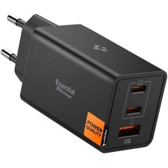Мережевий зарядний пристрій Spigen EE673EU USB + 2Type-C (67W) ACH09458 - Black