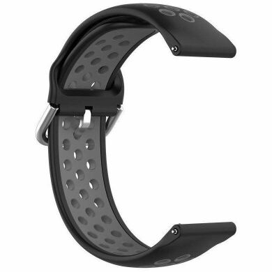 Ремінець Deexe Dual Color для годинників з шириною кріплення 20мм - Black / Gray