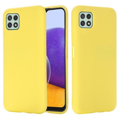 Защитный чехол Deexe Silicone Case для Samsung Galaxy A22 5G (A226) - Yellow