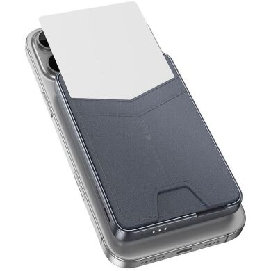 Внешний аккумулятор с кардхолдером-подставкой HOCO Q46 Title PD20W (5000mAh) - Silver Gray