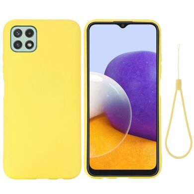 Защитный чехол Deexe Silicone Case для Samsung Galaxy A22 5G (A226) - Yellow