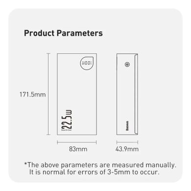 Внешний аккумулятор Baseus Adaman Digital Display 22.5W (40000mAh) PPAD020101 - Black