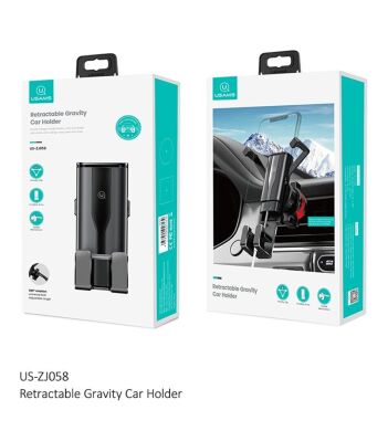 Автомобильный держатель USAMS US-ZJ058 Retractable Gravity - Black