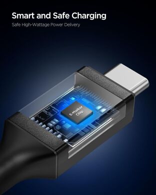 Кабель Spigen Essential Type-C to Type-C (100W, 1m) ACA09459 - Black