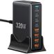 Сетевое зарядное устройство ESSAGER Engine 320W (4Type-C + 4USB) EZC320W-QJB0G-Z - Black. Фото 1 из 11