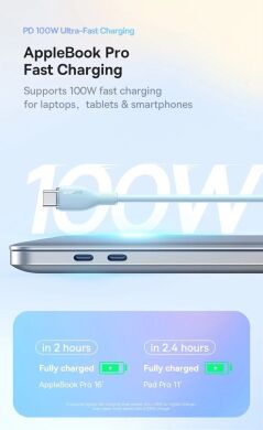 Кабель Baseus Pudding Series Type-C to Type-C (100W, 2m) P10355702111-01 - Black