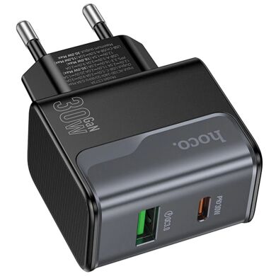 Сетевое зарядное устройство Hoco CS73A PD30W + QC3.0 (USB + Type-C) - Midnight Black