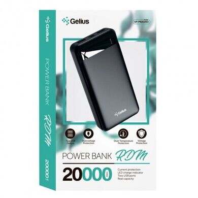 Зовнішній акумулятор Gelius Pro RDM GP-PB20263 (20000mAh) - Black