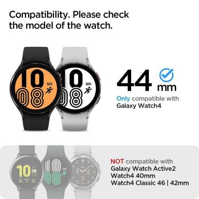 Комплект защитных стекол Spigen (SGP) Screen Protector EZ Fit Glas.tR (FW) для Samsung Galaxy Watch 4 (44mm)