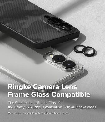 Захисне скло Ringke Camera Lens Frame Glass для Samsung Galaxy S25 Edge (S937) 8800293854517 - Black