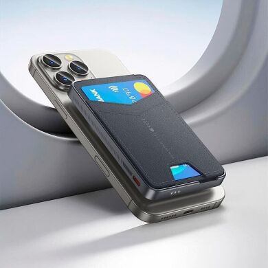 Внешний аккумулятор с кардхолдером-подставкой HOCO Q46 Title PD20W (5000mAh) - Silver Gray