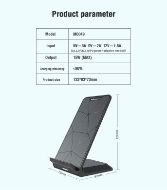 Бездротовий зарядний пристрій NILLKIN PRO Qi Wireless Charger - Black