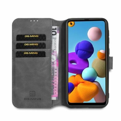 Чохол DG.MING Retro Style для Samsung Galaxy A21s (A217) - Grey