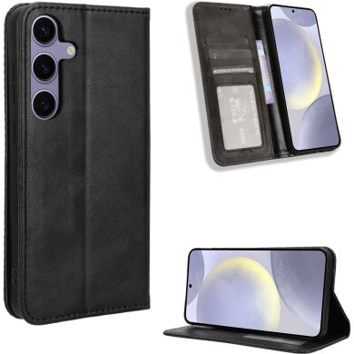 Чехол-книжка Deexe Retro Style для Samsung Galaxy S26 FE - Black