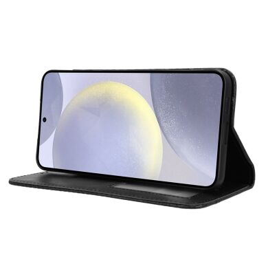 Чехол-книжка Deexe Retro Style для Samsung Galaxy S26 FE - Black