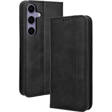 Чехол-книжка Deexe Retro Style для Samsung Galaxy S26 FE - Black