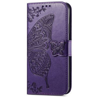 Чохол-книжка з малюнком UniCase Butterfly Pattern для Samsung Galaxy S26 FE - Dark Purple