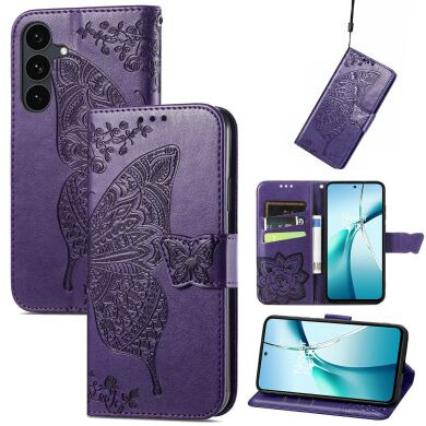 Чохол-книжка з малюнком UniCase Butterfly Pattern для Samsung Galaxy S26 FE - Dark Purple