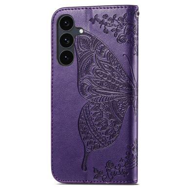 Чохол-книжка з малюнком UniCase Butterfly Pattern для Samsung Galaxy S26 FE - Dark Purple