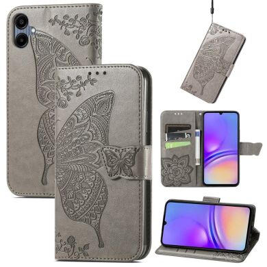 Чехол UniCase Butterfly Pattern для Samsung Galaxy A06 (A065) - Grey