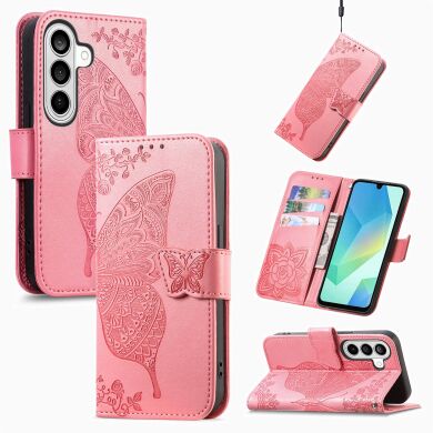 Чохол UniCase Butterfly Pattern для Samsung Galaxy A37 (A376) - Pink