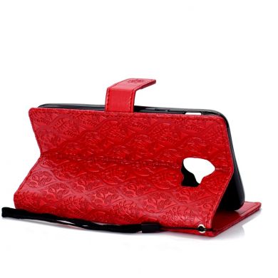 Чехол UniCase Leaf Wallet для Samsung Galaxy J4 2018 (J400) - Red