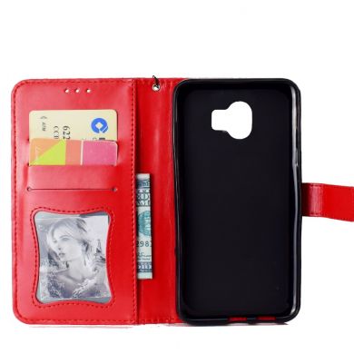 Чехол UniCase Leaf Wallet для Samsung Galaxy J4 2018 (J400) - Red