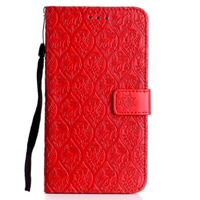 Чехол UniCase Leaf Wallet для Samsung Galaxy J4 2018 (J400) - Red