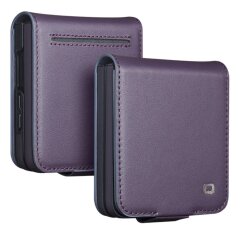 Шкіряний чохол QIALINO Wallet Case (FF) для Samsung Galaxy Flip 8 - Purple