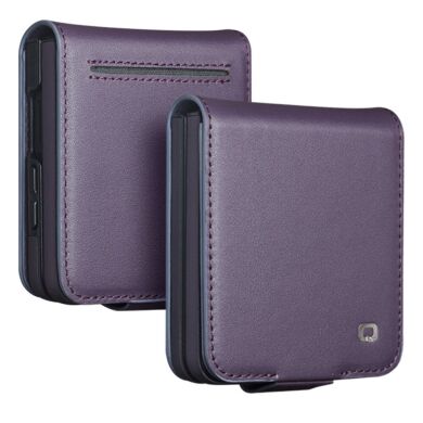 Шкіряний чохол QIALINO Wallet Case (FF) для Samsung Galaxy Flip 8 - Purple
