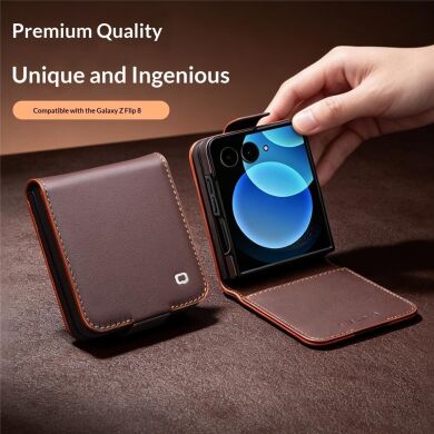 Шкіряний чохол QIALINO Wallet Case (FF) для Samsung Galaxy Flip 8 - Black