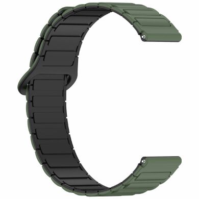 Ремешок Deexe Flexible Fit для часов с шириной крепления 20 мм - Army Green / Black