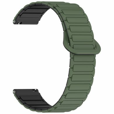 Ремешок Deexe Flexible Fit для часов с шириной крепления 20 мм - Army Green / Black