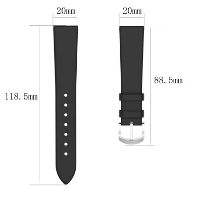 Ремінець Deexe Leather Strap для Samsung Galaxy Watch 42mm / Watch 3 41mm - White