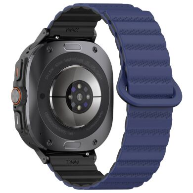 Ремешок Deexe Magnetic Strap для Samsung Galaxy Watch Ultra (47mm) - Dark Blue / Black