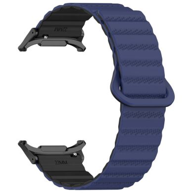 Ремешок Deexe Magnetic Strap для Samsung Galaxy Watch Ultra (47mm) - Dark Blue / Black