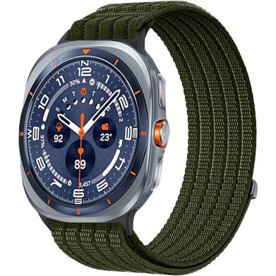 Ремешок Deexe Soft Weave для Samsung Galaxy Watch Ultra (47mm) / Ultra (2025) - Dark Green