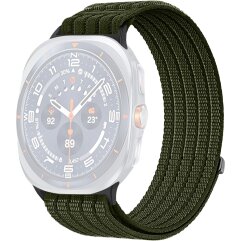 Ремешок Deexe Soft Weave для Samsung Galaxy Watch Ultra (47mm) / Ultra (2025) - Dark Green