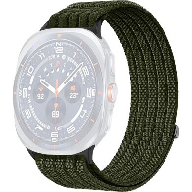 Ремешок Deexe Soft Weave для Samsung Galaxy Watch Ultra (47mm) / Ultra (2025) - Dark Green
